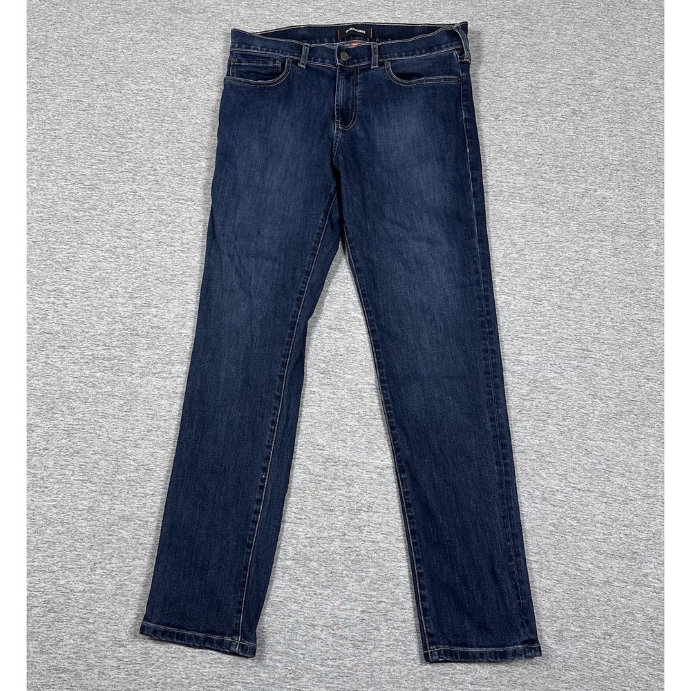 Bluffworks Jeans Mens Size 33x32 Blue Denim Departure 3.0 Slim Fit Stretch